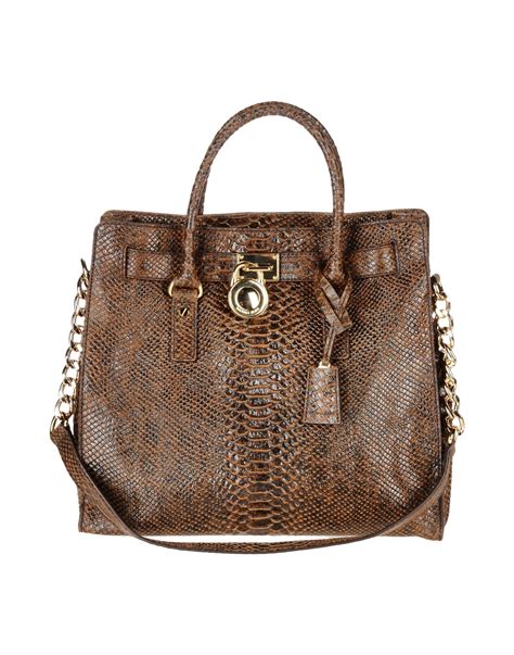 michael kors purse dark brown weave|Michael Kors brown tote handbags.